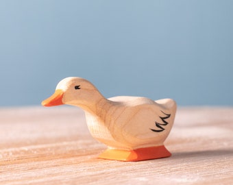 Wooden Domestic Duck, Montessori toys, Waldorf toys