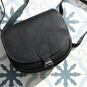 Genuine leather Crossbody bag, Handmade bag, Black Bag, Shoulder Bag