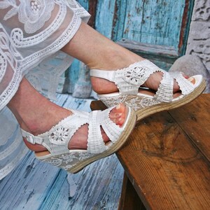 Bridal Espadrilles, Wedge Wedding Shoes, Wedding Boho image 2