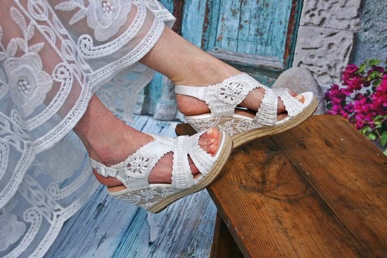 Bridal Espadrilles, Wedge Wedding Shoes, Wedding Boho image 2