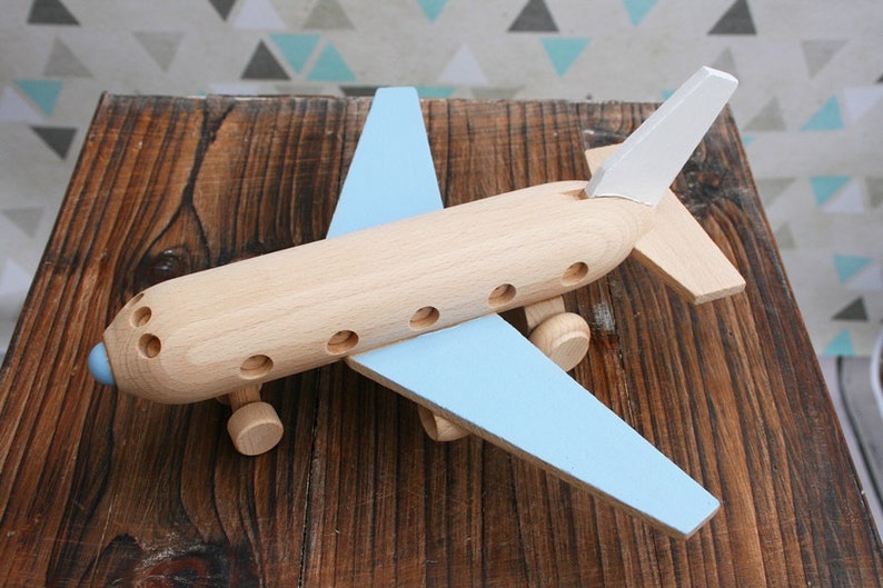 Wooden plane Toy Wooden Airplane Montessori Toy Airplane toy Eco Toy Wooden Toy Passenger Plane Toy