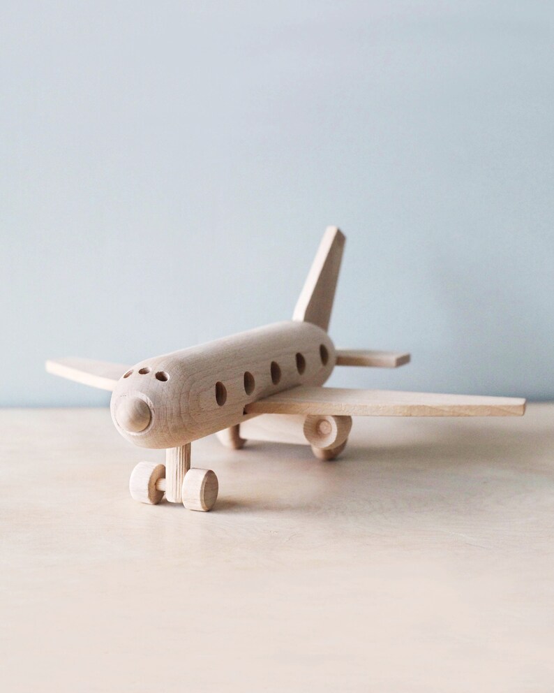 Wooden plane Toy Wooden Airplane Montessori Toy Airplane toy Eco Toy Wooden Toy Passenger Plane Toy