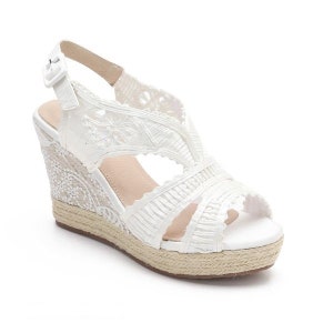 Bridal Espadrilles, Wedge Wedding Shoes, Wedding Boho image 5