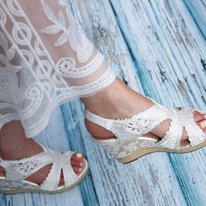 Bridal Espadrilles, Wedge Wedding Shoes, Wedding Boho image 3