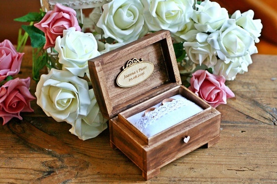 Buy Personalized Double Ring Box Custom Wood Ring Box Ring Bearer Box  Engagement Keepsake Box Jewelry Box Proposal Ring Box Modern Online in  India - Etsy