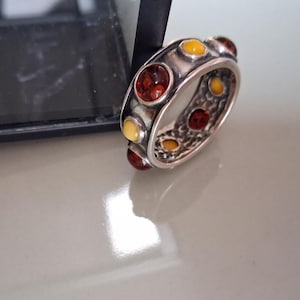Ring mit Naturbernstein – 925er Silber, Naturbernstein