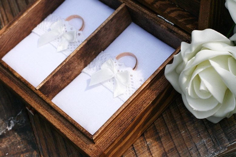 Wedding ring box ornament Rustic ring box Ring pillow box Etsy