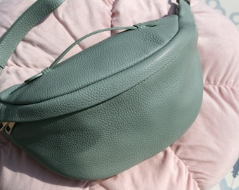 Genuine Leather Bumbag , Crossbody Bag, Genuine leather Bag, Leather Bag, Handbag Belt Bag,