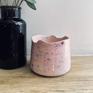 Ceramic Speckled / Pink / Blue / Spotty / Springtime / Egg Shell / Plant Pot / Dish / Gift