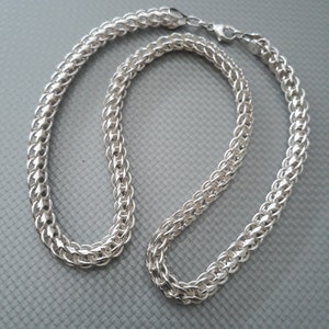 CHAIN damesketting in massief zilver HANDGEMAAKT afbeelding 3