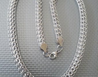 COLLIER  CHAINE  FEMME  en  argent  fait  main