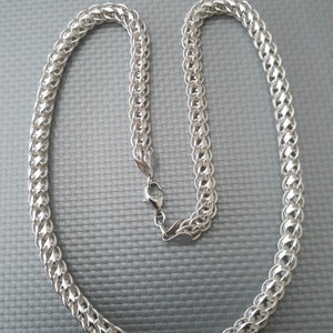 CHAINE collier femme en argent massif FAIT MAIN image 4