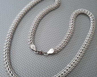 COLLIER  CHAINE  FEMME  en  argent  fait  main