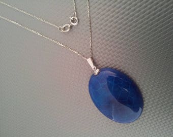 COLLIER  en  argent - PENDENTIF  en  AGATE