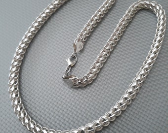 CHAINE collier femme en  argent  massif FAIT MAIN