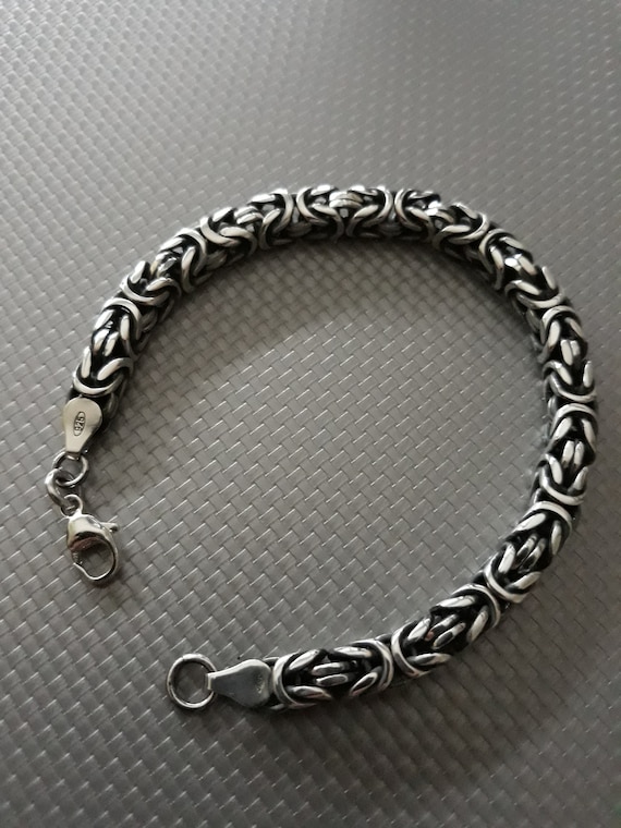 Sterling Silver Oxidized Kazaziye MEN Bracelet Silver Woven - Etsy |  Bracelets for men, Etsy jewelry, Jewelry promotion