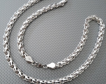 COLLIER  CHAINE  FEMME  en  argent  fait  main