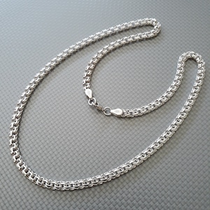 Handmade silver women&#39;s chain necklace