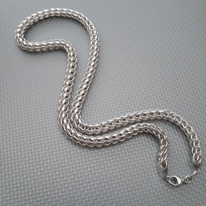 CHAIN damesketting in massief zilver HANDGEMAAKT afbeelding 2