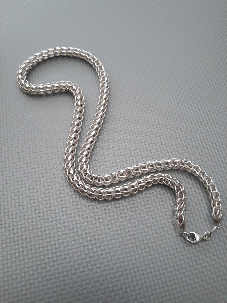 CHAIN damesketting in massief zilver HANDGEMAAKT afbeelding 2