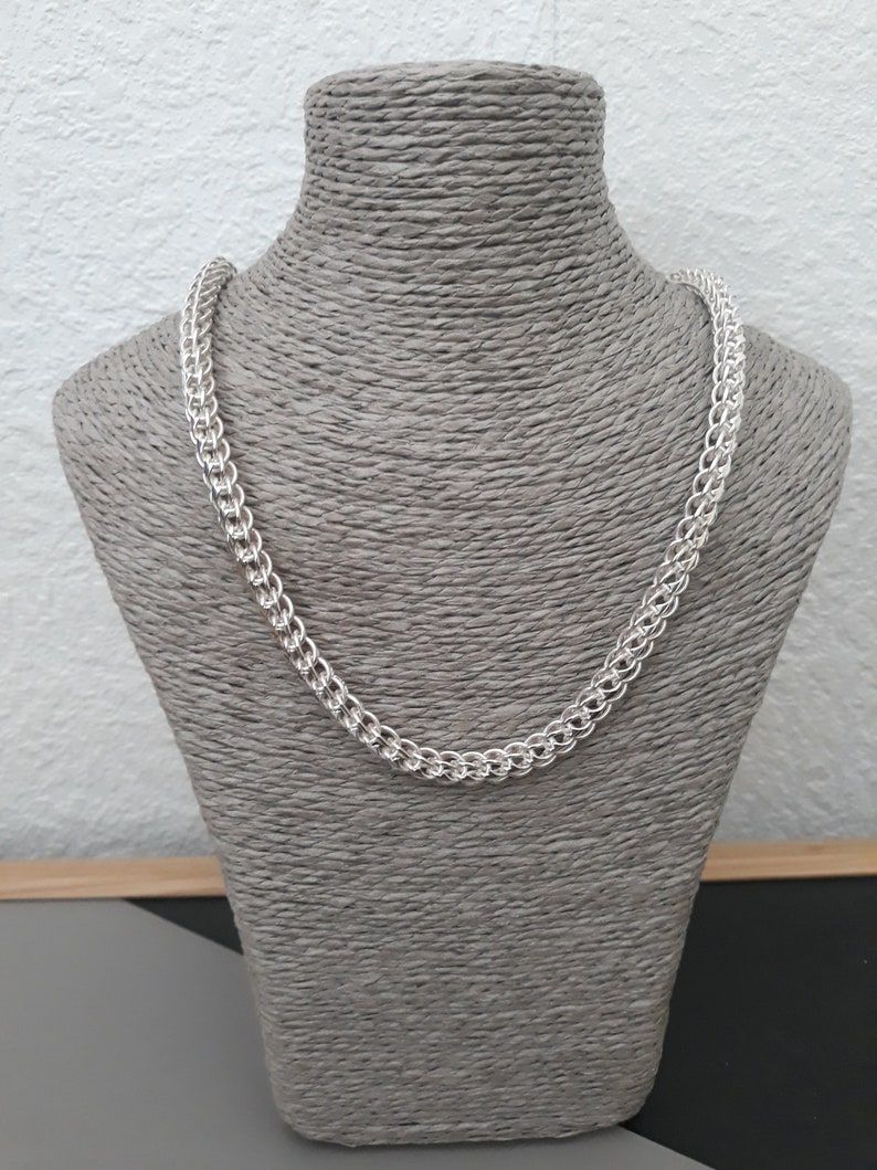 CHAINE collier femme en argent massif FAIT MAIN image 5