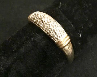 9ct Yellow Gold Pave Diamond Ring