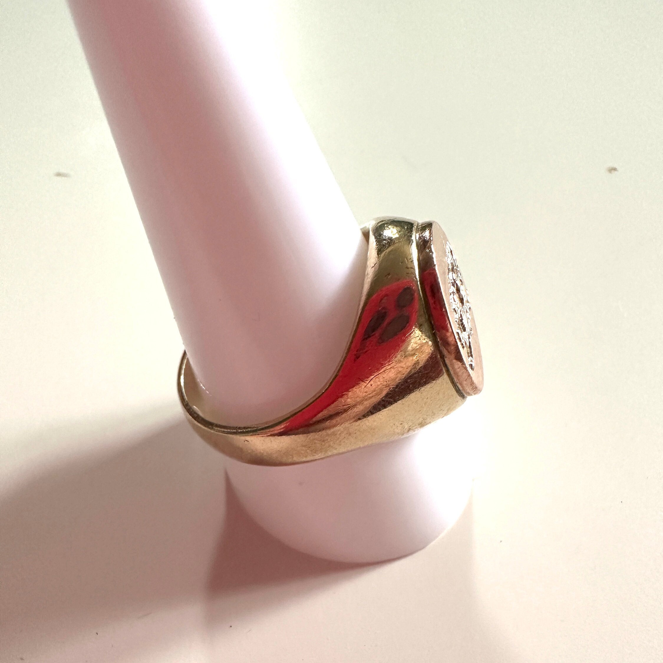 Vintage Welsh Dragon 9ct Gold Signet Ring - Etsy