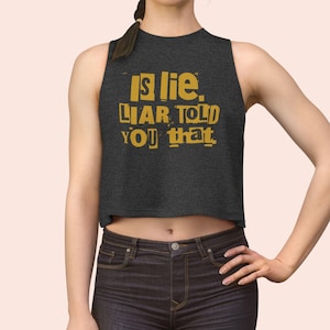Is Lie Liar Told You That Heated Rivalry Inspired Shirt Ilya and Shane Womens Boxy Crop Top Hockey MM Book Merch Muscle Tank