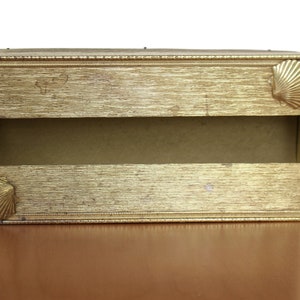 Vintage Brass Seashell Tissue Box Cover