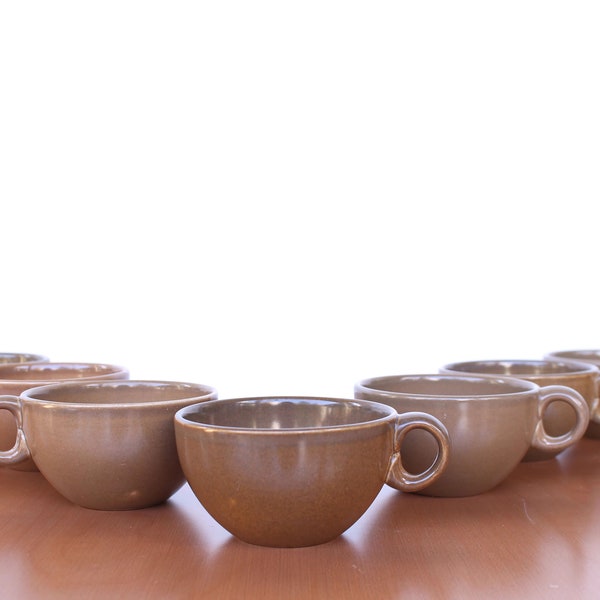 7 Russel Wright Tea Cups / Iroquois Casual China Mugs / Mid Century Modern Mug Set / Vintage Russel Wright