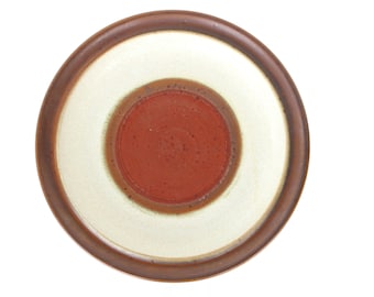 Denby Stoneware Salad Plate / Potter's Wheel Rust Red / Denby Pottery / Made in England
