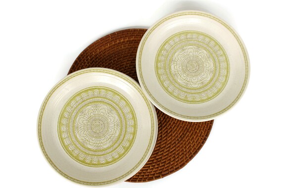 ヴィンテージ フランシスカン ハシエンダ グリーン ディナープレート