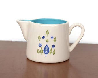 Jarra de leche vintage Marcrest Swiss Chalet Alpine / Jarra de leche de cerámica Mar Crest / Moderna de mediados de siglo