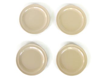 Vintage Prolon Ware melamintallrikar: Mid-Century Modern, set om 4