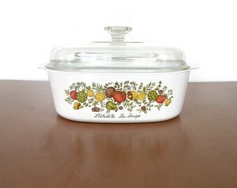 Vintage CORNING WARE Spice of Life 4-quart Casserole Dish A-84-B With ...