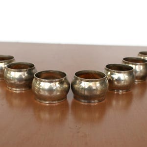 Vintage Silver Plate Napkin Rings - Set of 8