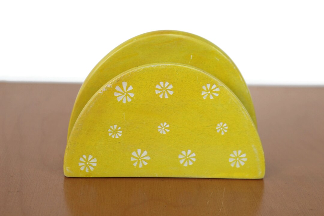 Vintage Daisy Napkin Holder / Ceramic Napkin Caddy Etsy