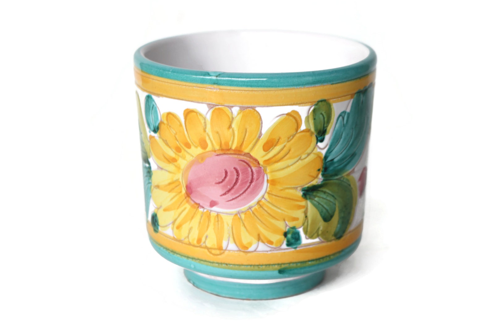 Mid Century Italian Pottery Plant Pot / Cache Pot / Made in Etsy