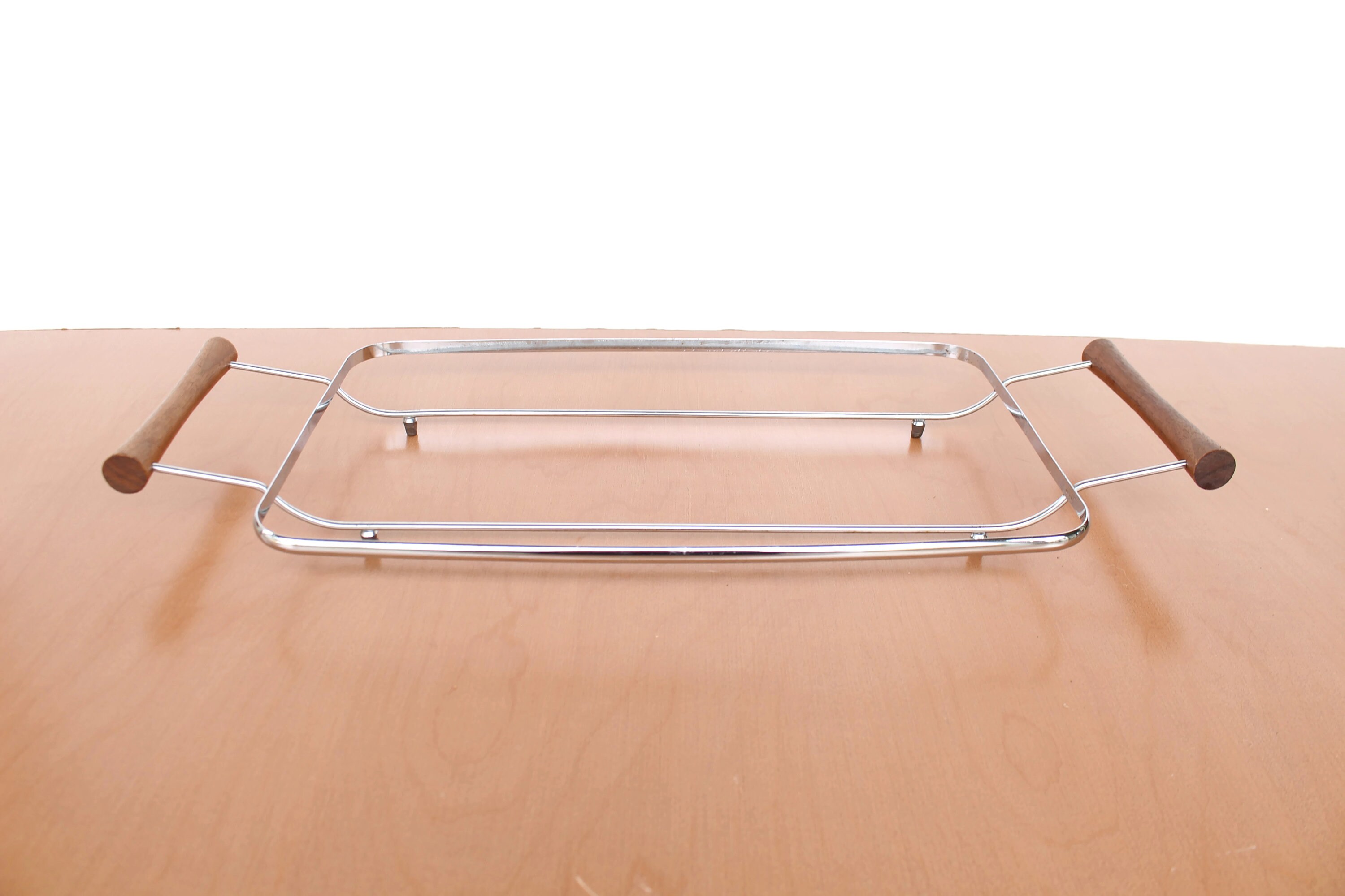 Mid Century Casserole Dish Holder With Teak Handles / Etsy