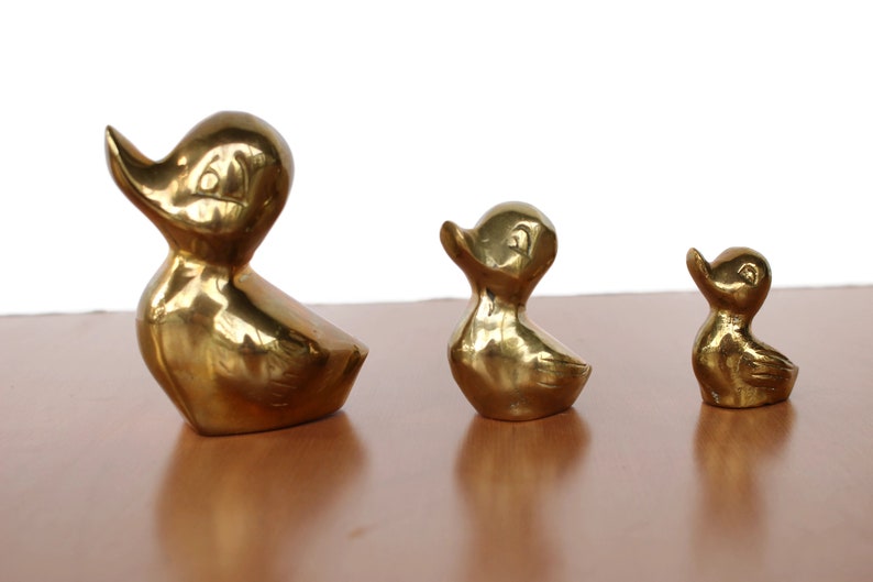 solid brass duck figurines