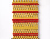 HUGE Handwoven Tapestry / Columbian Woven Wall Hanging / Mid Century Modern Wall Decor