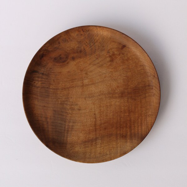 Vintage Myrtlewood Plate / Oregon Myrtlewood Serving Plate / Wooden Decorative Plate / Myrtlewood Chalet / Wood Plate Centerpiece / Boho