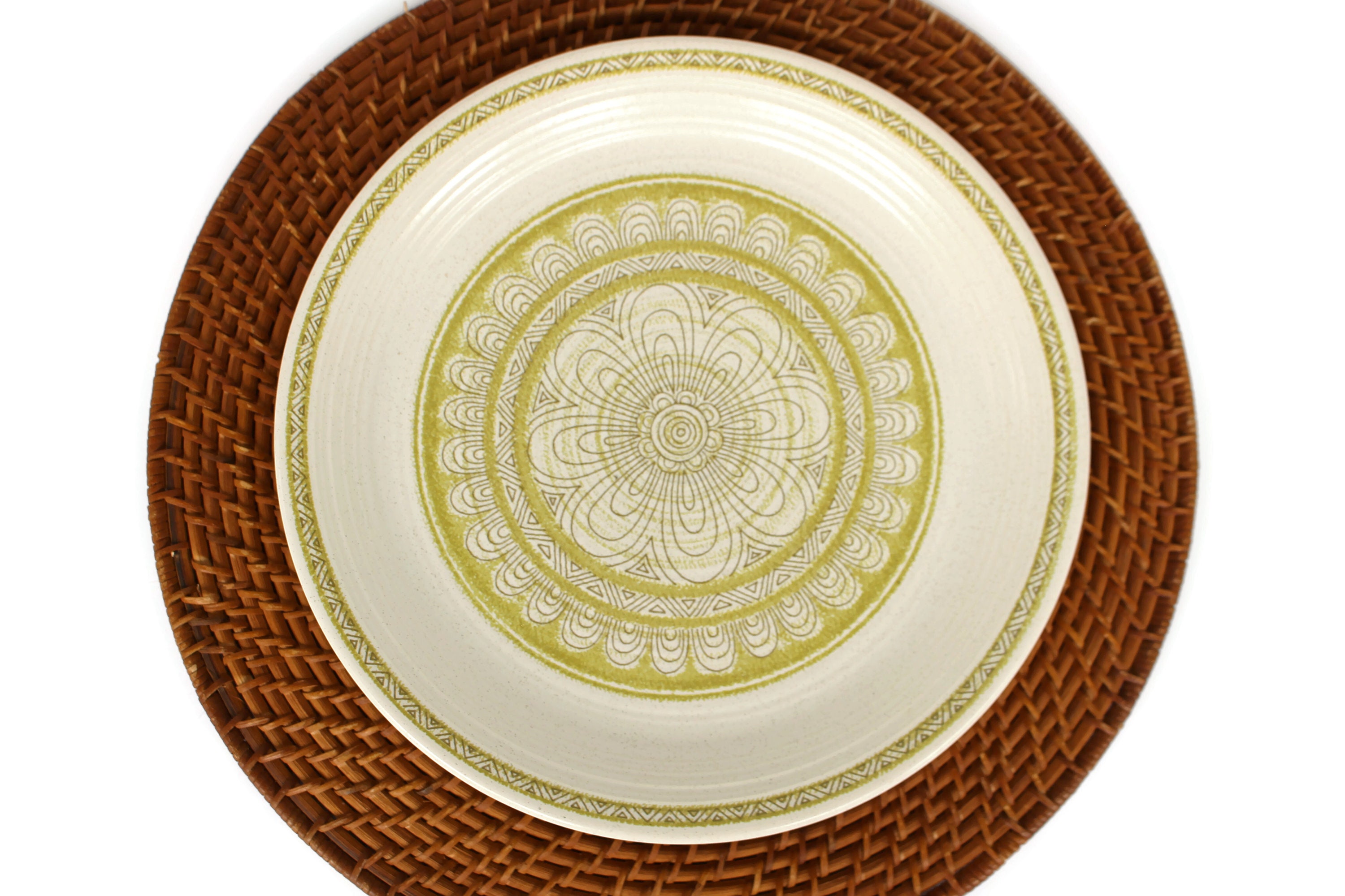 ヴィンテージ フランシスカン ハシエンダ グリーン ディナープレート