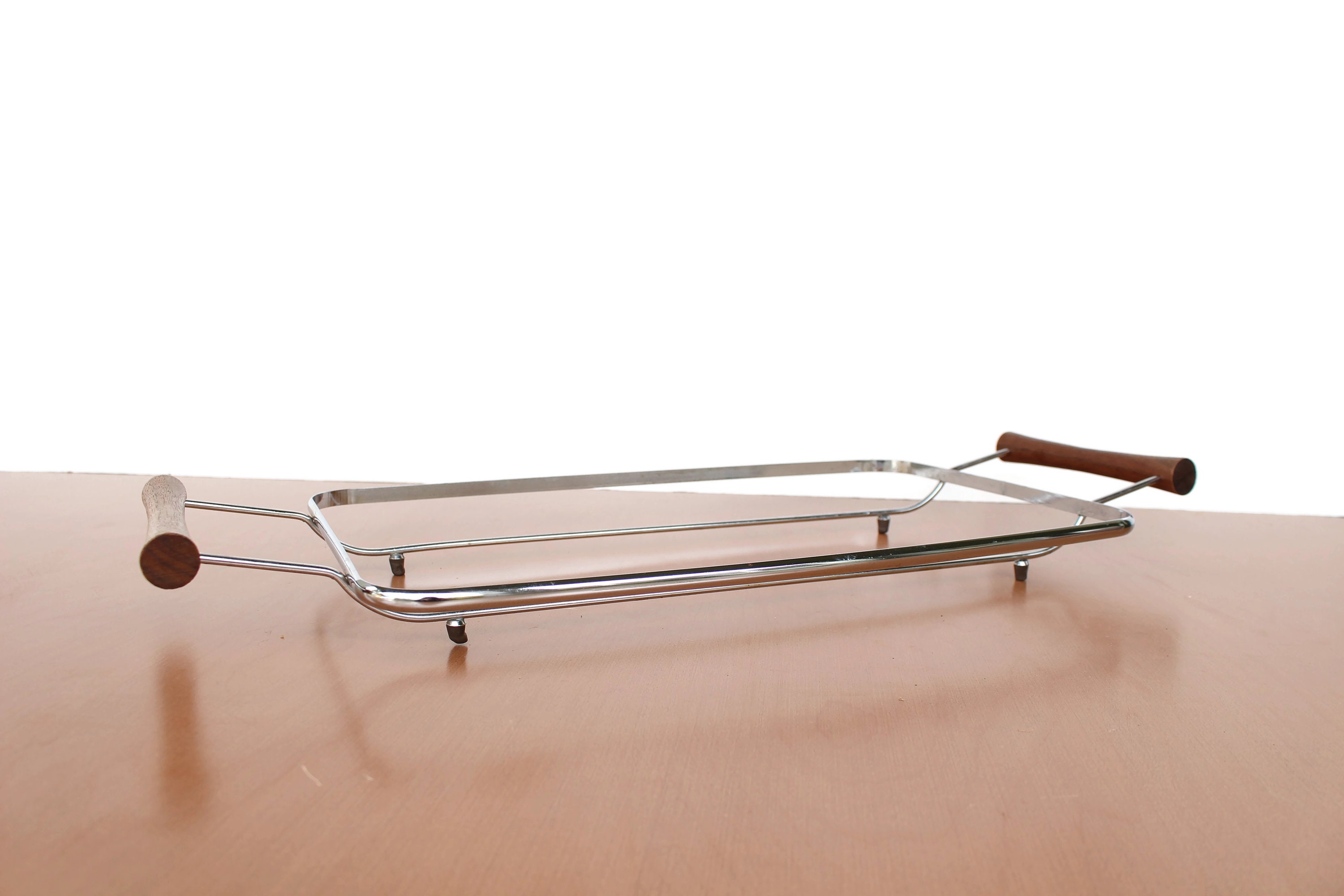 Mid Century Casserole Dish Holder With Teak Handles / Etsy