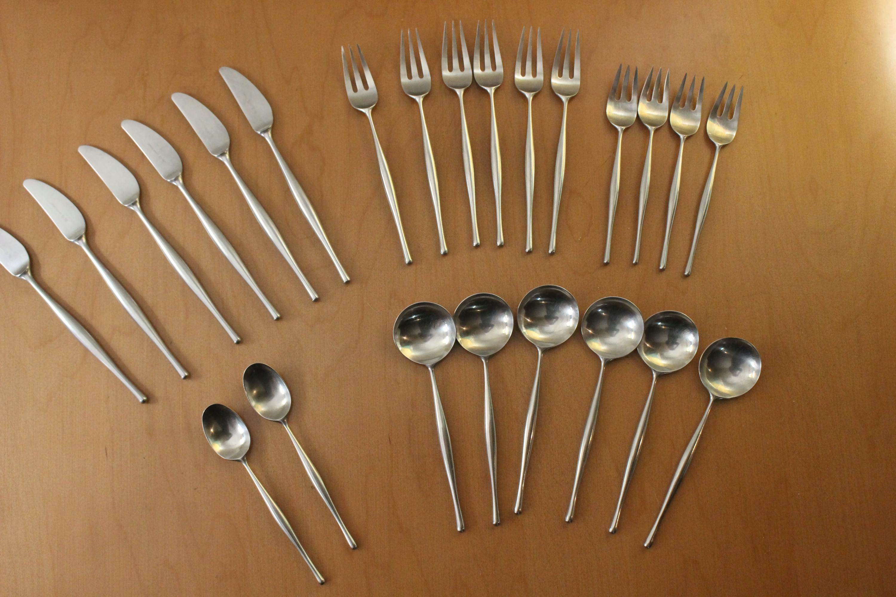 Vintage Lauffer Norway Flatware Set, Design 3, Mid Century Modern