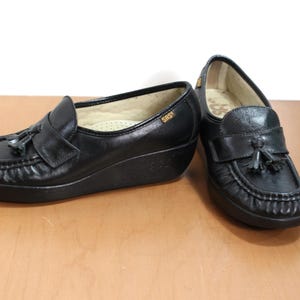 Black Wedge Loafers - Etsy