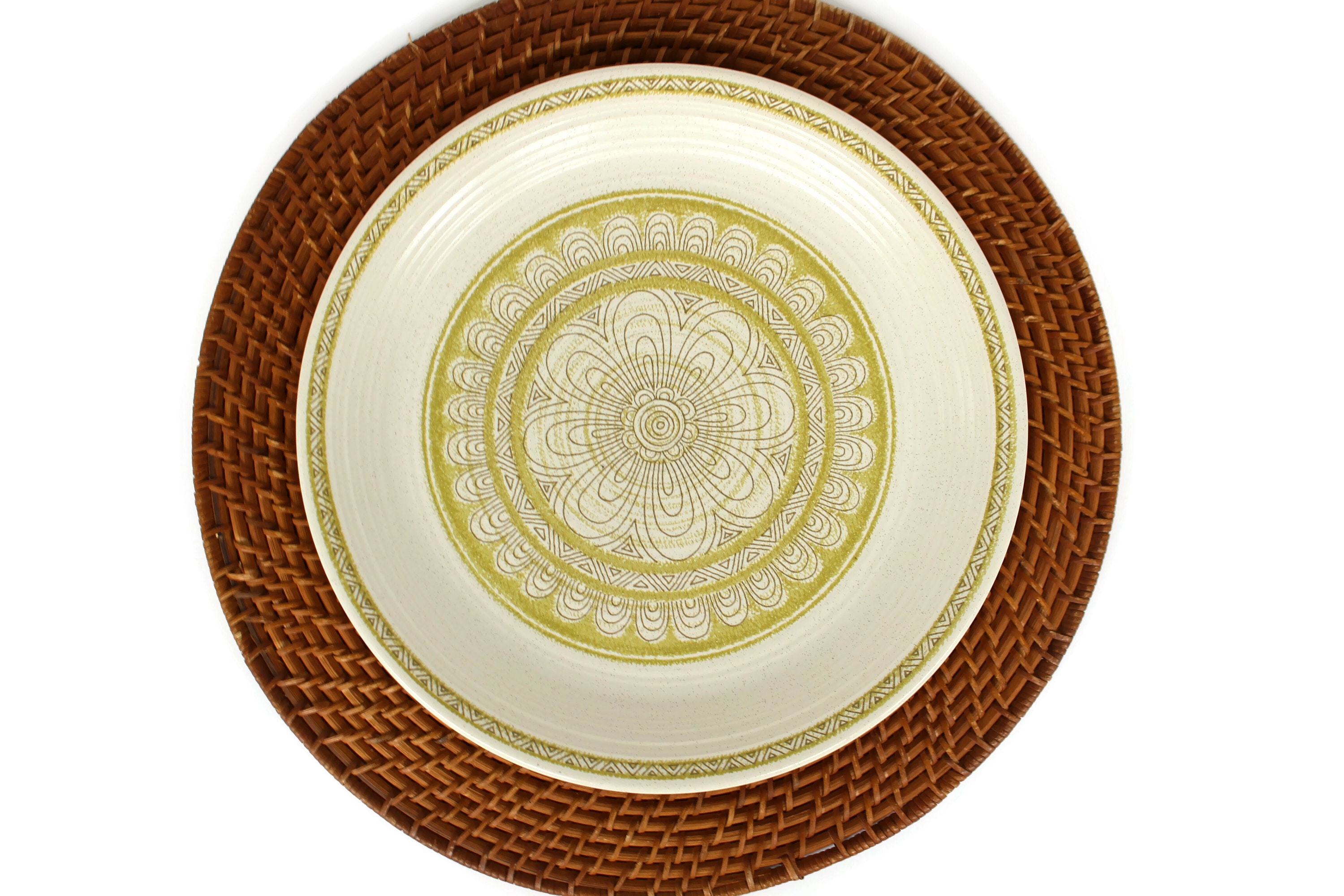 ヴィンテージ フランシスカン ハシエンダ グリーン ディナープレート