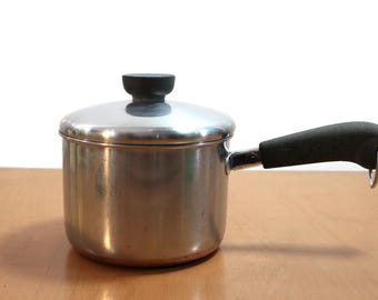 Vintage Revere Ware 1801 Series Saucepan / Copper Clad Bottom / 1.5 Quart