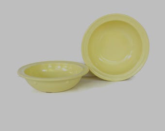Vintage Prolon Melaminskål: Pastellgul Mid Century Melmac