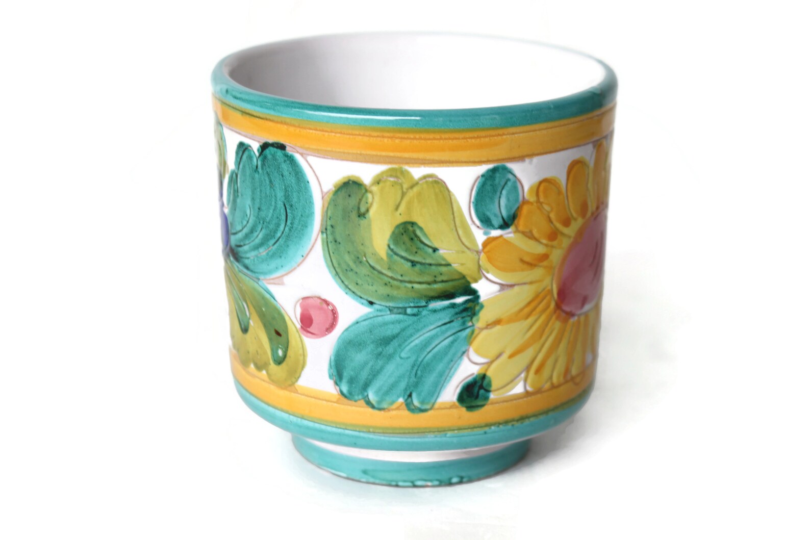 Mid Century Italian Pottery Plant Pot / Cache Pot / Made in Etsy